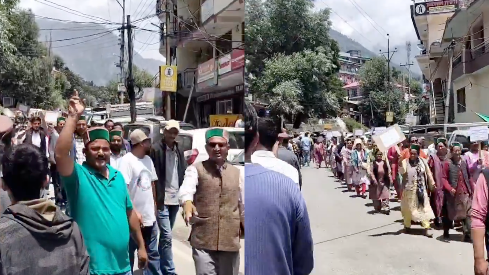 Kinnaur locals protest demanding permanent ban on Kinner Kailash Yatra