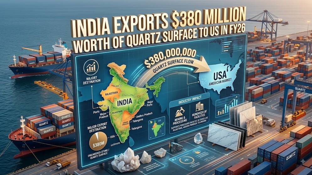 India Exports $380 Million Worth Of Quartz To US In FY26