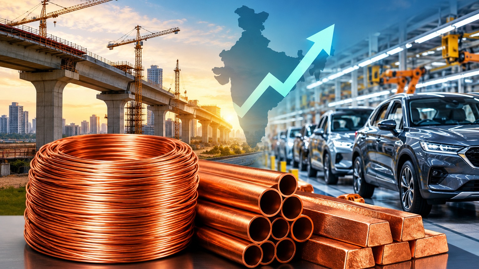 India's Copper Demand Soars In FY26 Driven By Infra & Automotive