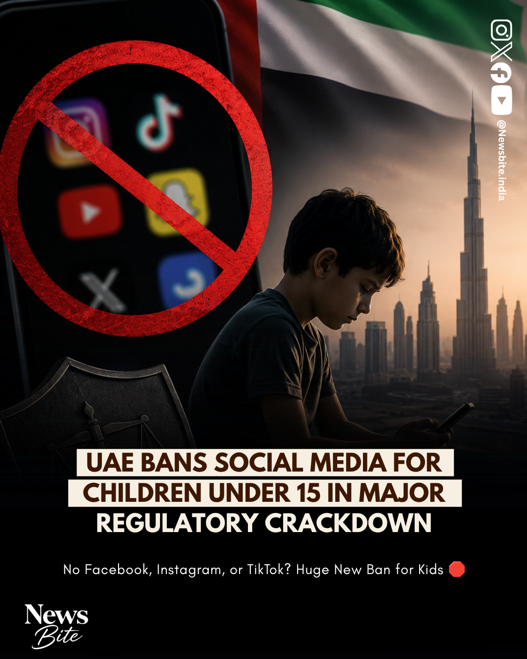 UAE Bans Social Media Use For Children Under 15 Years Old 📰